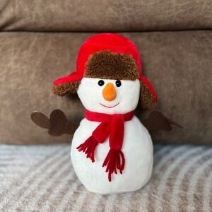 ✨2 for 10$✨ Plush Christmas Snowman with Red Hat and Scarf - Kids Toys